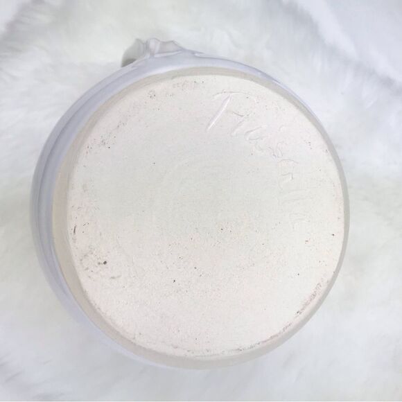 Studio Pottery Handmade Creamy White Ceramic Leaf and Stem Decorative Pitcher - Picture 14 of 16